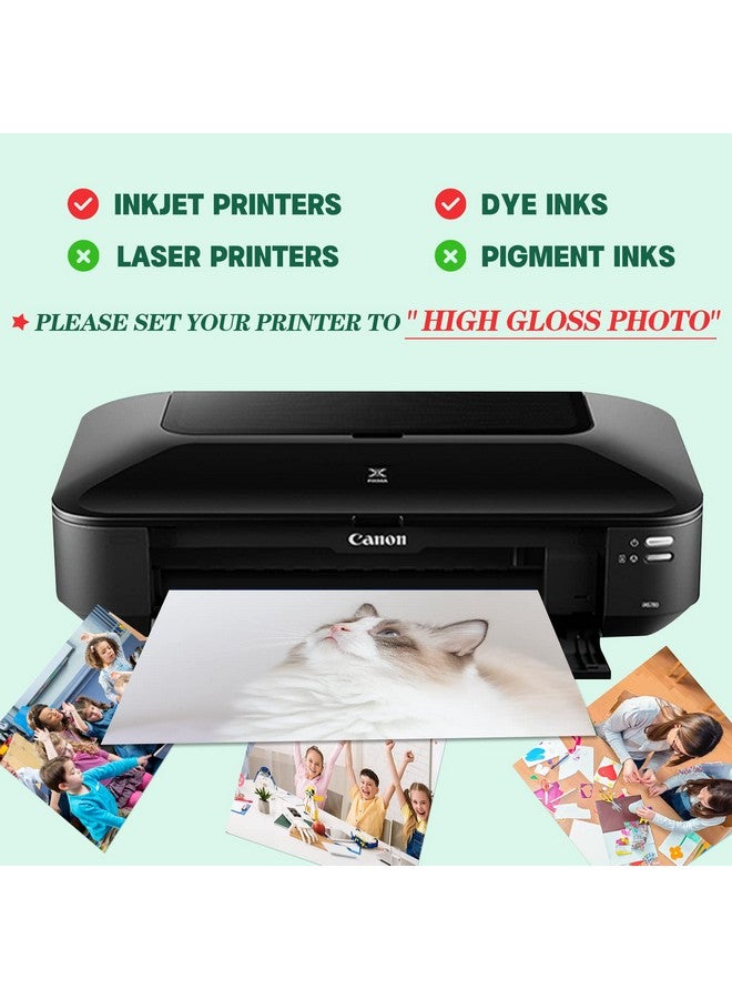 HTVRONT Glossy Photo Paper For Printer 100 Sheets Inkjet Printer Paper For Chip Bag Paperinstant Dry Photo Paper 8.5 X 11 Glossy 180Gsm  - Image 4