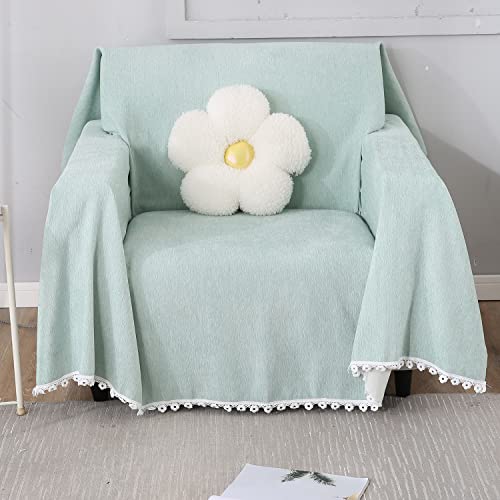 HOKIPO Chenille Sofa Couch Slipcover 1 Seater, 180 (D) x 180 (L) cm, Mint (AR-4642-N6) - Image 2