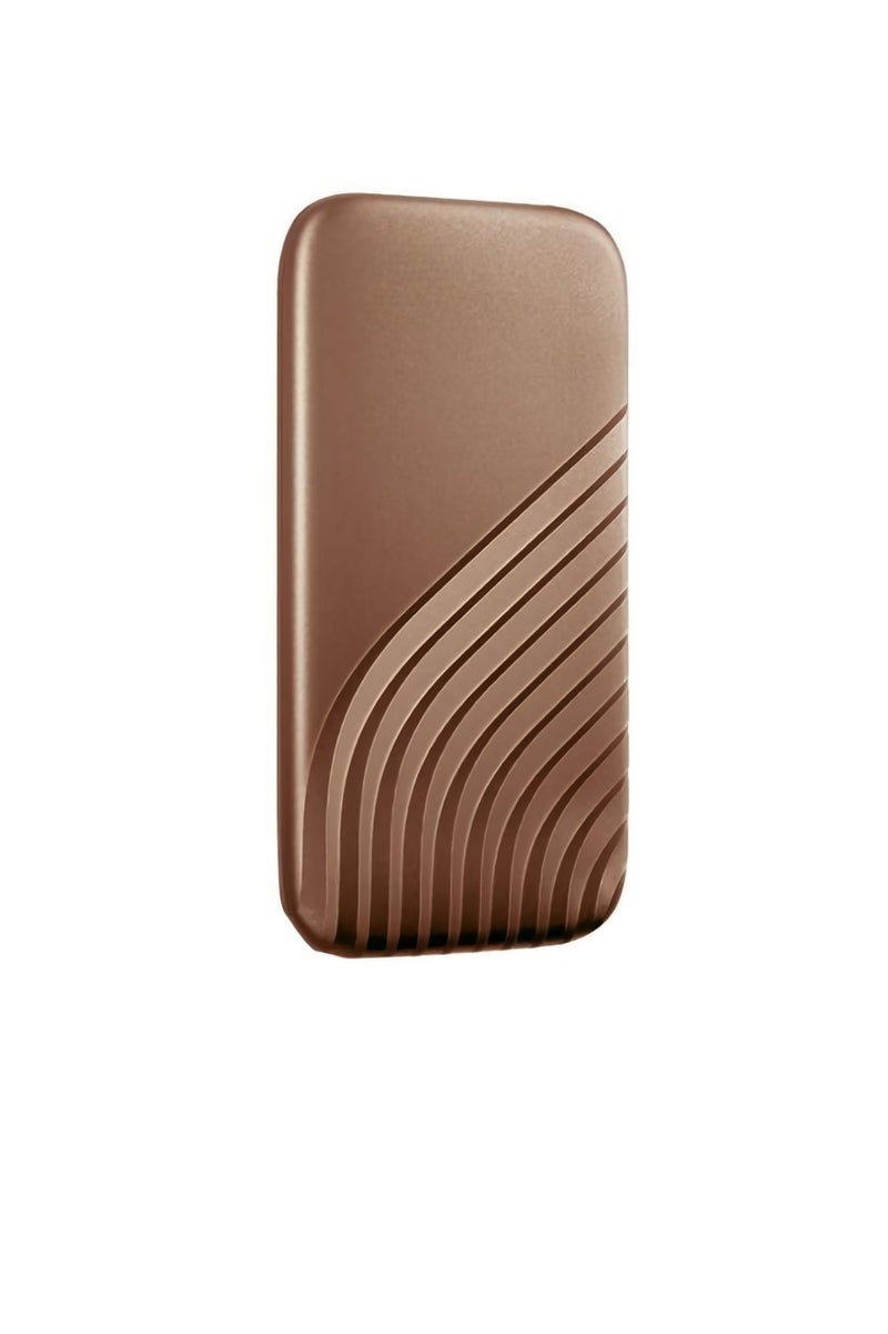 Portable SSD, Portable External Solid State Drive, Sturdy And Blazing Fast Data Storage Drive, Password Protection Backup Drive With Hardware Encryption, (1pc, Golden, 500GB) - Image 1