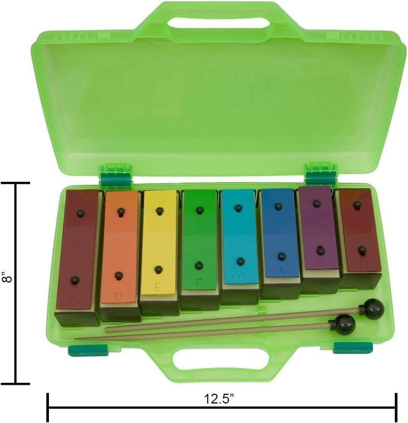 Basic Beat BBR8-8-Note Colorful Resonator Bells with Case, Perfect for Kids' Musical Creativity, Diatonic Set for Group or Individual Play - Image 2