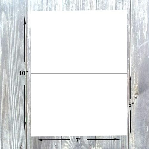 Hamilco White Cardstock Thick Paper - 5 x 7" Blank Folded Cards - Greeting Invitations Stationary - Heavy weight 80 lb Card Stock for Printer - 100 Pack - Image 3