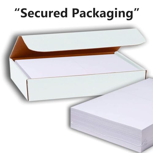 Hamilco White Cardstock Thick Paper - 5 x 7" Blank Folded Cards - Greeting Invitations Stationary - Heavy weight 80 lb Card Stock for Printer - 100 Pack - Image 4