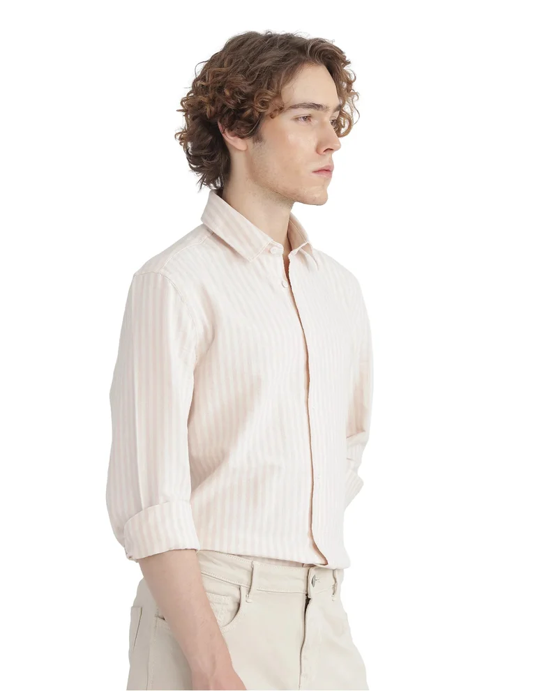 Rare Rabbit Men's Full Sleeve Striped Shirt