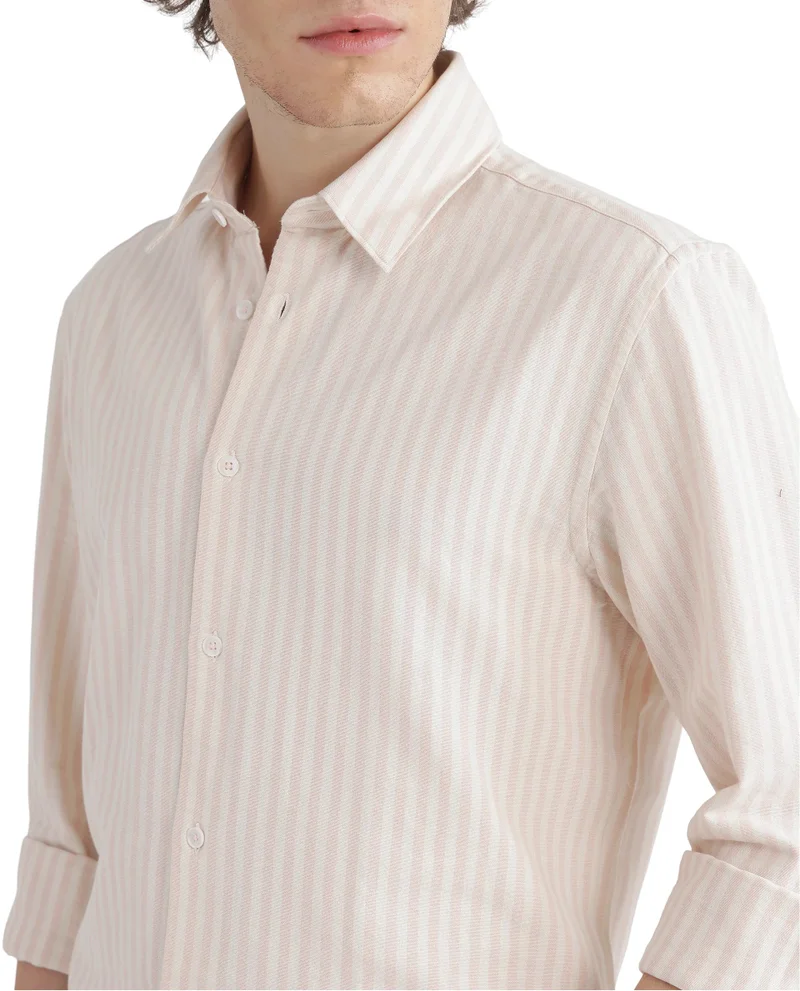 Rare Rabbit Men's Full Sleeve Striped Shirt
