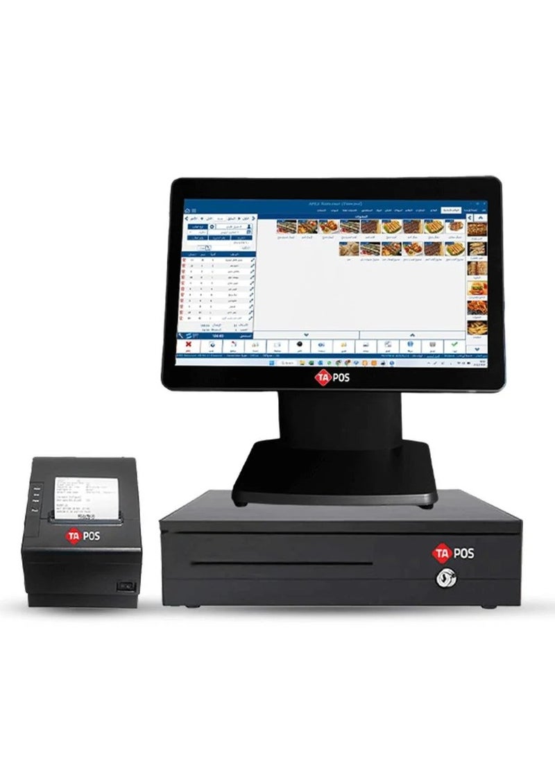 Touch screen cash register without software, i3 processor, 8 GB RAM, 256 SSD hard drive