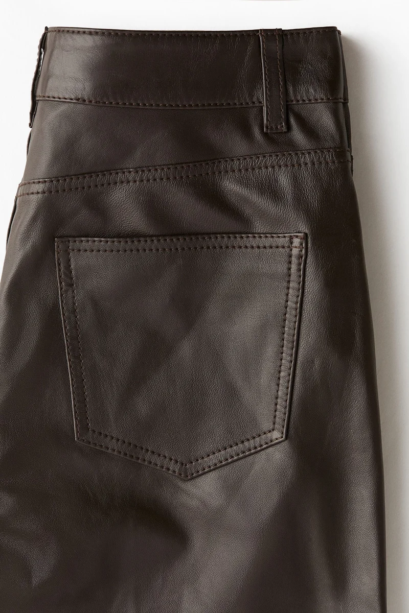 H&M Straight leather trousers