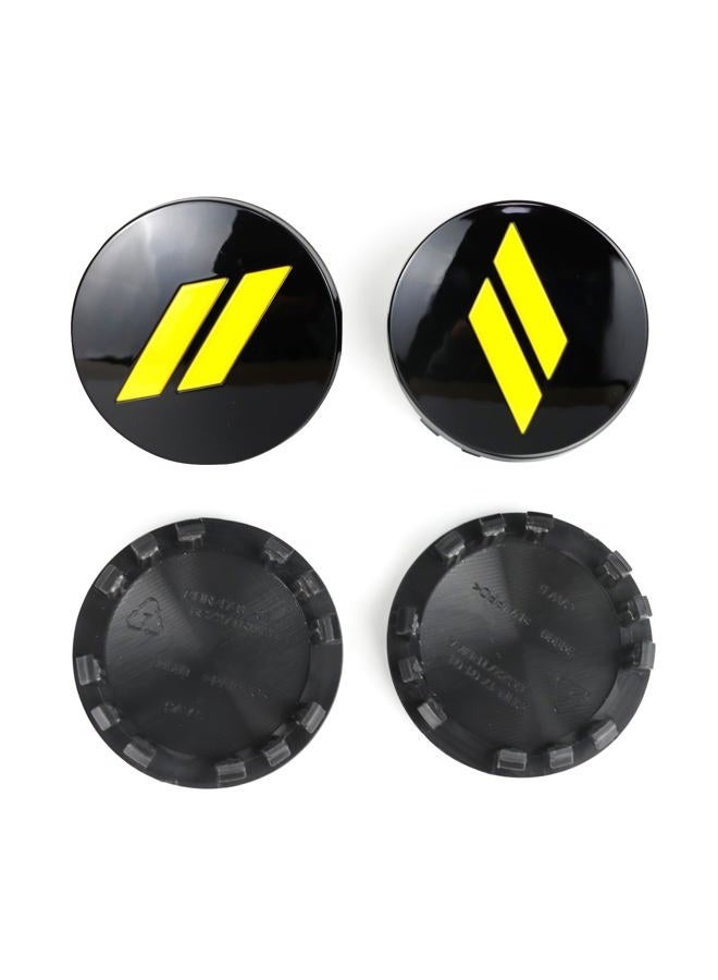 BINQIGOO 4pcs 63mm 2.5 inches Slash Wheel Center Cap Covers Fit for Dodge Charger Durango Dart 2015-2020 Jeep/Chrysler Yellow - Image 3