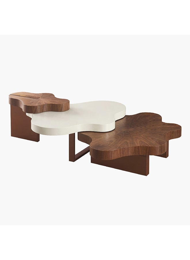 Home Box طقم طاولة قهوة من 3 قطع فخامة 100 × 27 × 86 سم - Image 2