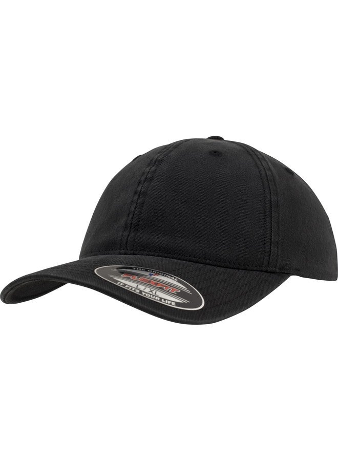 Flexfit Garment Washed Cotton Dad Hat Kappen, Black, L/XL - Image 3