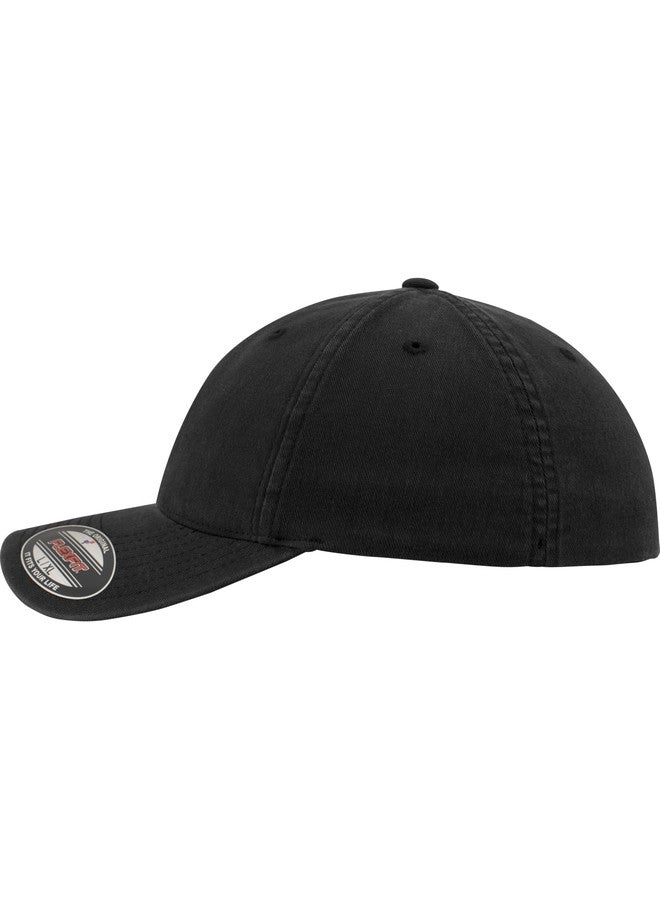 Flexfit Garment Washed Cotton Dad Hat Kappen, Black, L/XL - Image 5
