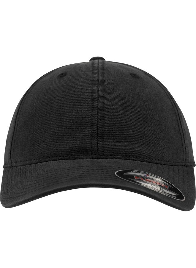 Flexfit Garment Washed Cotton Dad Hat Kappen, Black, L/XL - Image 1