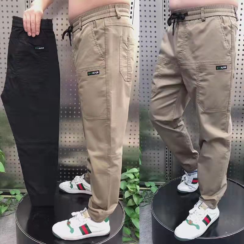 2022 Six Pocket Drawstring Loose Casual Pants Shake Tone Fast Hand Internet Popular Same-Style All-Match Casual Straight Pants - Image 1