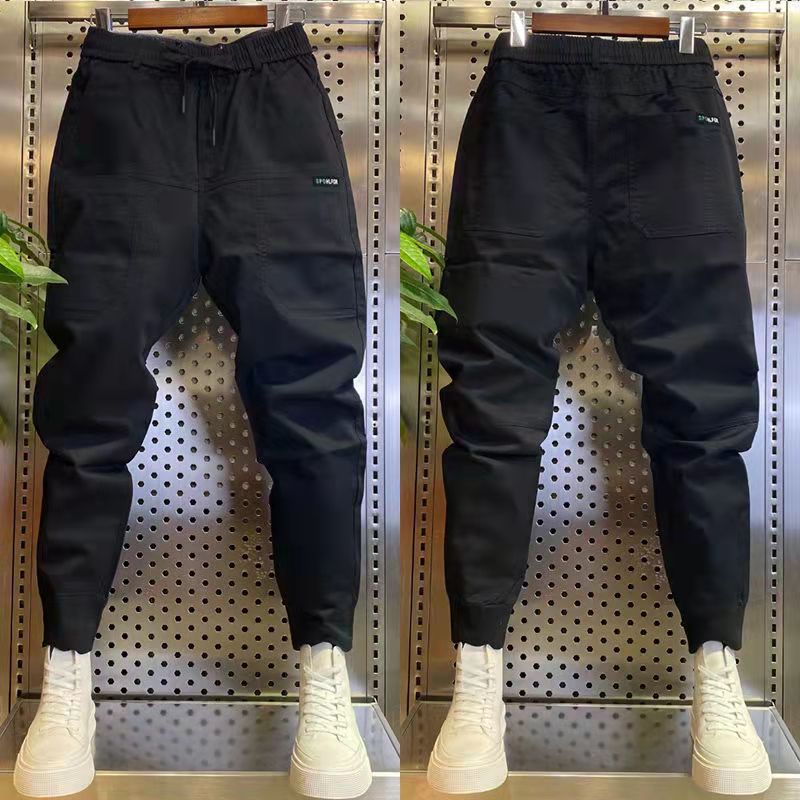 2022 Six Pocket Drawstring Loose Casual Pants Shake Tone Fast Hand Internet Popular Same-Style All-Match Casual Straight Pants - Image 2