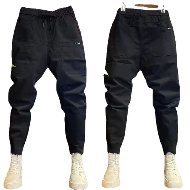 2022 Six Pocket Drawstring Loose Casual Pants Shake Tone Fast Hand Internet Popular Same-Style All-Match Casual Straight Pants - Image 5