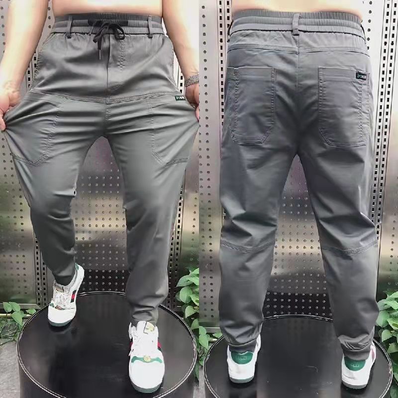 2022 Six Pocket Drawstring Loose Casual Pants Shake Tone Fast Hand Internet Popular Same-Style All-Match Casual Straight Pants - Image 3