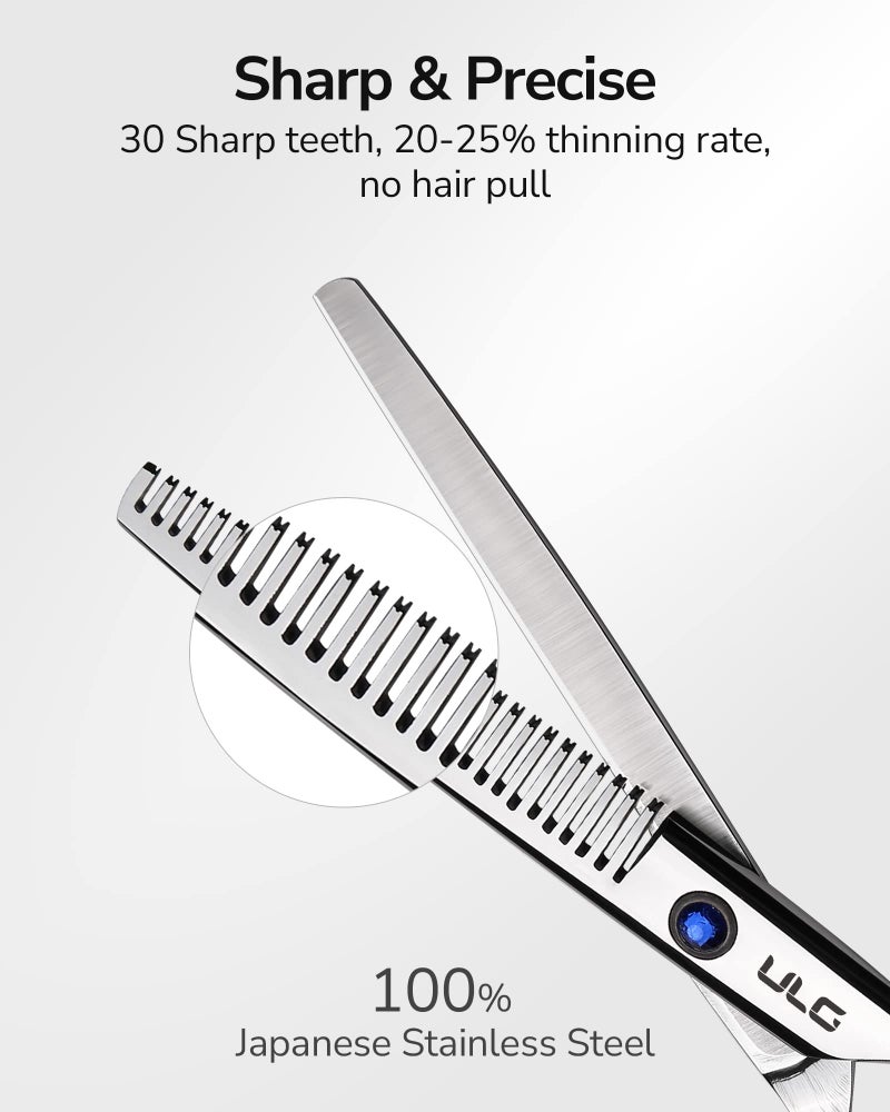 ULG Hair Thinning Scissors ULG Professional Barberâ€™s Texturizing Teeth Shears for Hairdressing, Salon and Home Use Thinning Shears for Hair Cutting, Made of Japanese Stainless Steel, 6.5 inch - Image 2