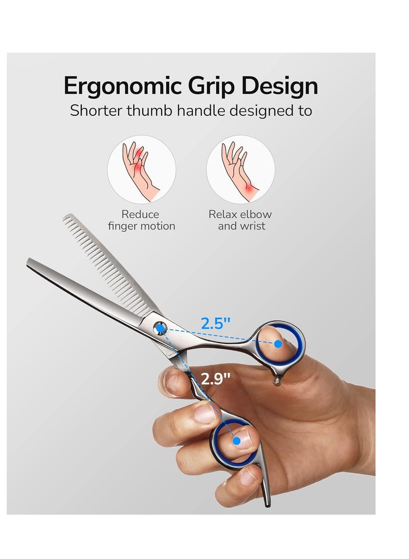 ULG Hair Thinning Scissors ULG Professional Barber’s Texturizing Teeth Shears for Hairdressing, Salon and Home Use Thinning Shears for Hair Cutting, Made of Japanese Stainless Steel, 6.5 inch  - Image 3