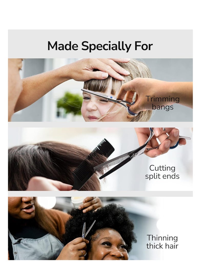 ULG Hair Thinning Scissors ULG Professional Barber’s Texturizing Teeth Shears for Hairdressing, Salon and Home Use Thinning Shears for Hair Cutting, Made of Japanese Stainless Steel, 6.5 inch  - Image 5