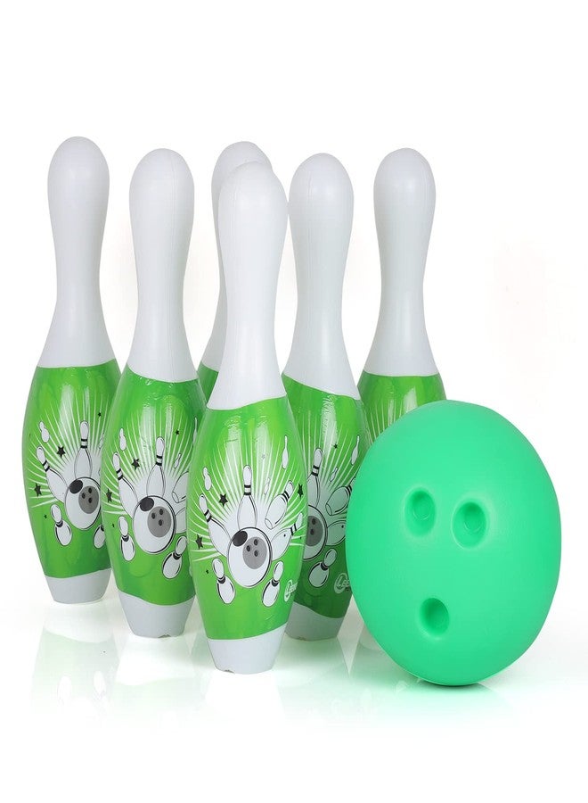 HIGHROOF® Bowling Game for Kids 6 Pin 1 Balls Bowling Set for Kids Games Indoor Outdoor Play for Boys Girls Green - Image 1