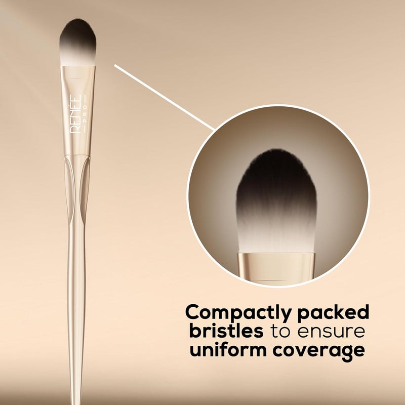 RENEE PRO Flat Foundation Brush for Face Smooth  Precise Application UltraSoft Bristles EasyToHold  Blend Sleek EasyToClean Durable Quality - Image 5