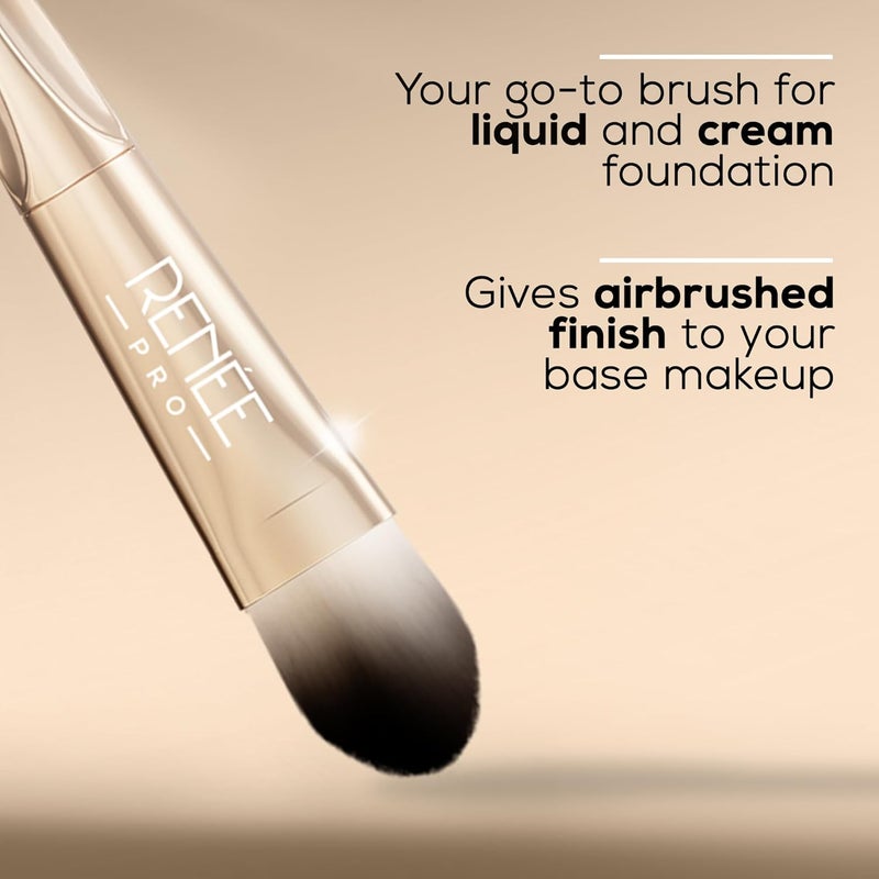 RENEE PRO Flat Foundation Brush for Face Smooth  Precise Application UltraSoft Bristles EasyToHold  Blend Sleek EasyToClean Durable Quality - Image 3