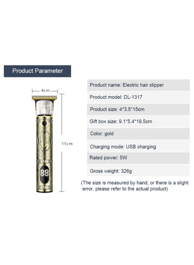Daling مقص شعر للرجال قابل لإعادة الشحن مع شاشة LCD ومشذب لحية وماكينات حلاقة كهربائية مجموعة قص الشعر من ألياف الكربون للرجال قابلة لإعادة الشحن لاسلكيًا - Image 4