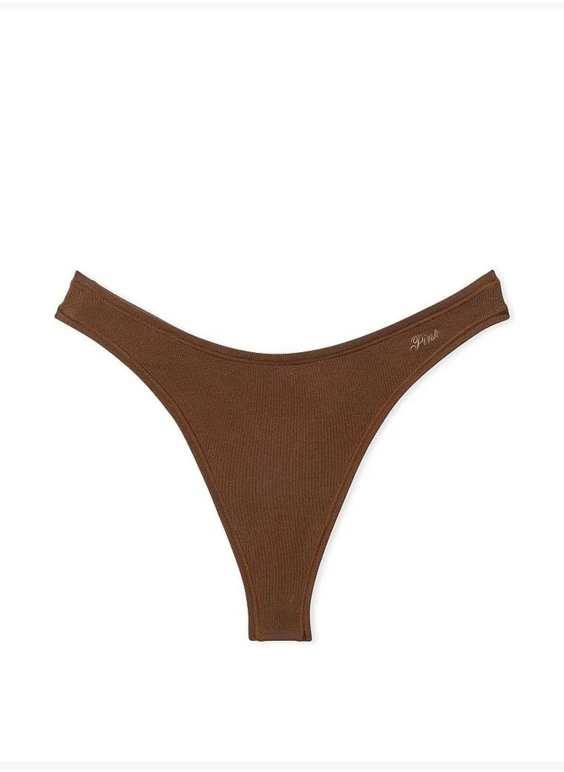 PINK Cotton Thong Panty