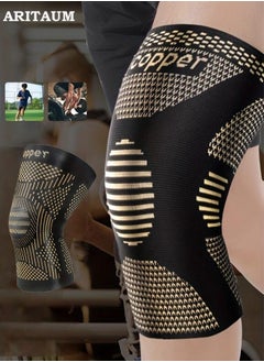 Aritaum Copper Lon Knee Pad, Non-Slip, Stable Patella Protection, X-Type Compression Sports Knee Pad, Non-Slip, Multi-Sports Support (Single Piece)  - Image 1