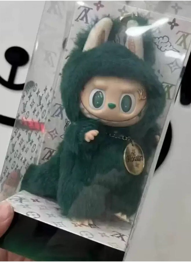 Generic - Labubu The Monsters Plush Doll Keychain ZIMOMO Exciting Macaron Vinyl Face Series Figures Toy Adorable Lovely Personalized Doll（Green)） - Image 1