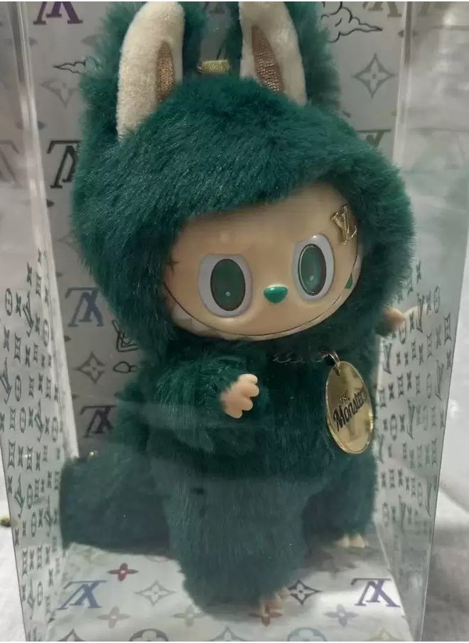 Generic - Labubu The Monsters Plush Doll Keychain ZIMOMO Exciting Macaron Vinyl Face Series Figures Toy Adorable Lovely Personalized Doll（Green)） - Image 1