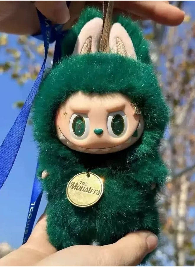 Generic - Labubu The Monsters Plush Doll Keychain ZIMOMO Exciting Macaron Vinyl Face Series Figures Toy Adorable Lovely Personalized Doll（Green)） - Image 1
