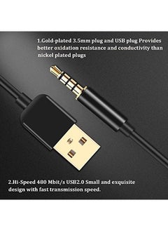 AGPtek 3.5mm USB Charger Cable, USB Data Sync Cord, Compatible with Swimming MP3 Player, iPod Shuffle, Headphones, Speakers, Voice Recorder and Any Other Devices with 3.5mm Port, Black (2.6 ft)  - Image 3