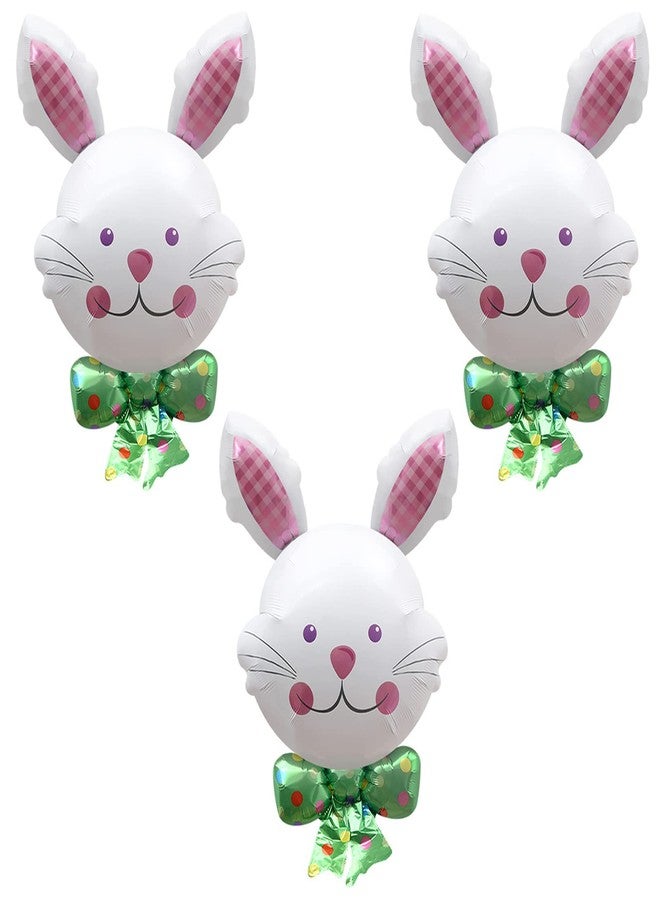 سوتشات بالونات رأس أرنب عيد الفصح من سوتشات، بالونات مايلر فويل على شكل أرنب، لوازم تزيين حفلات عيد الفصح وأعياد الميلاد وحفلات استقبال المولود الجديد، 3 قطع - Image 2