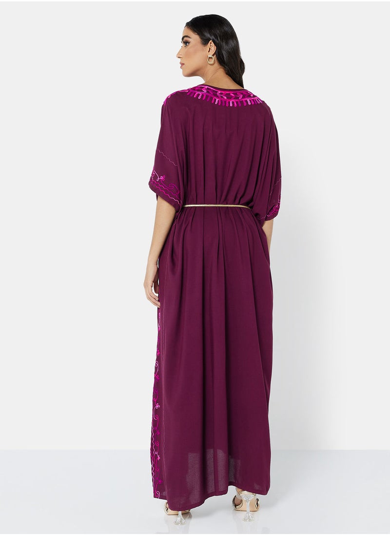 ARABIAN CLOSET EMBROIDERED KAFTAN  - Image 2