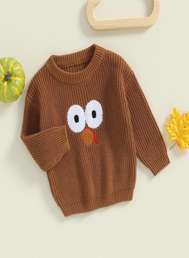 Gureui Toddler Baby Boy Girl Thanksgiving Outfit First 18-24 Months Fall Winter Knit Turkey Sweater - Image 3