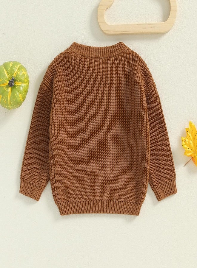 Gureui Toddler Baby Boy Girl Thanksgiving Outfit First 18-24 Months Fall Winter Knit Turkey Sweater - Image 4
