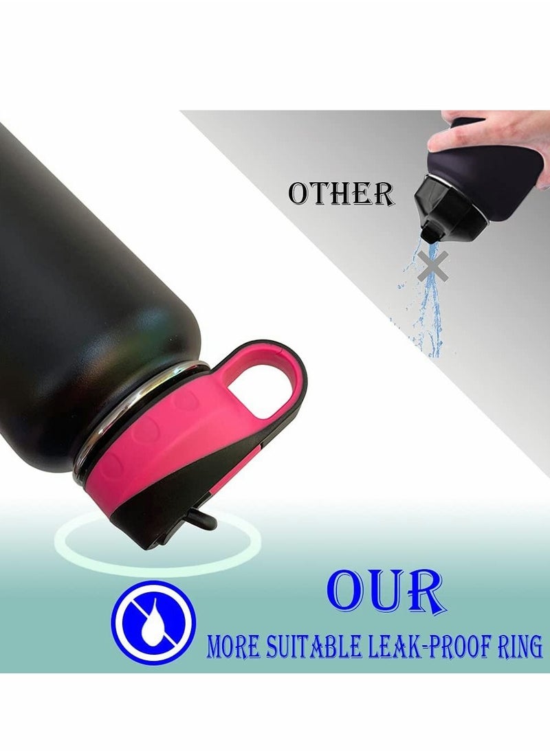 SYOSI - Straw Lid Suitable For Hydro Flask,Straw Cap Wide-Mouth Water Bottle 18 32 40 Ounces (About 1.18 Liters) Wide Mouth, Straw Top Cap Replacement Cap (With 2 Straws And 1 Brush) - Image 1