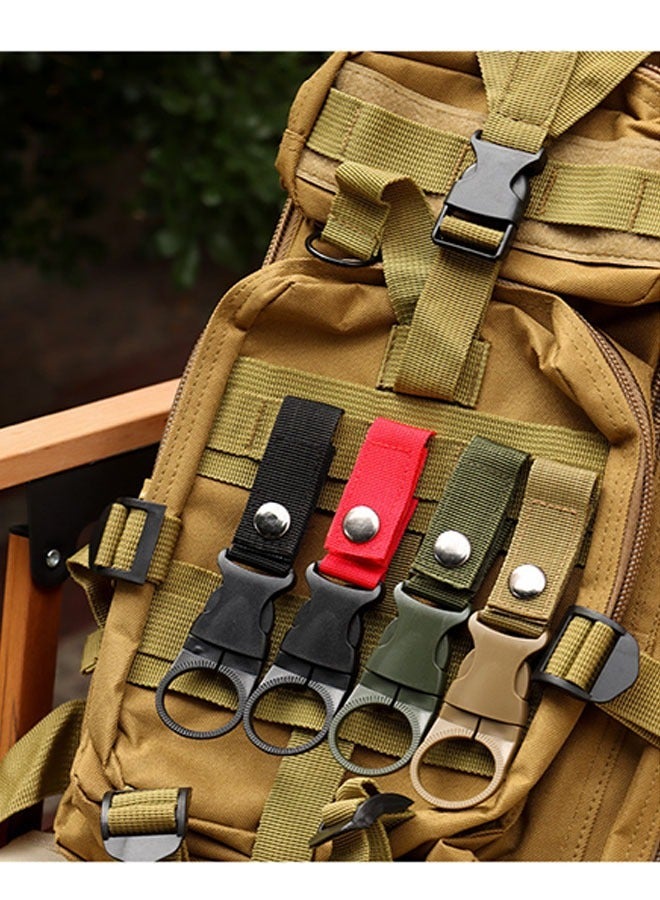 Generic 8 Pcs Bottle Hanging Buckle Clip, Outdoor Portable Water Bottle Ring Holder, Mineral Water Bottle Clip for Backpack Belt Beltc (Black+Red+Khaki+Green) - Image 5