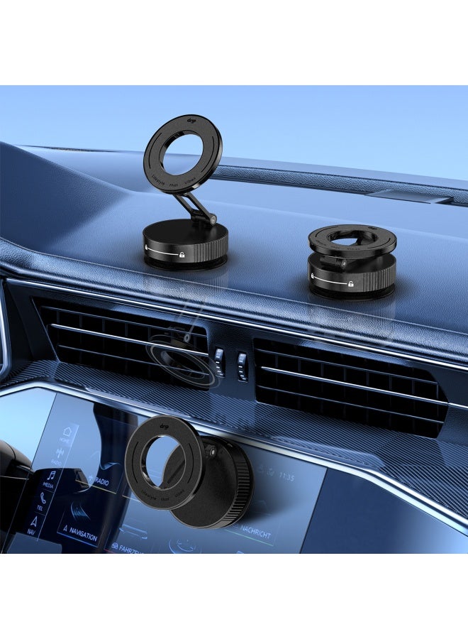 DRIP 🧲🚗 360° Rotating Foldable Magnetic Phone Mount with Strong Vacuum Suction for Car Dashboard iPhone Android Hands-Free Use Adjustable Holder - Image 5