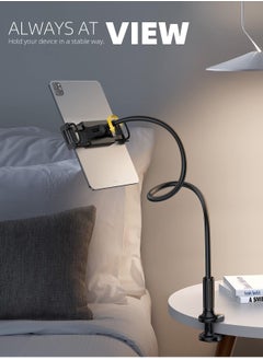Lamicall Tablet Mount Holder for Bed Flexible Tablet Arm Clamp for Bed Black  - Image 3