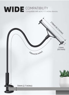 Lamicall Tablet Mount Holder for Bed Flexible Tablet Arm Clamp for Bed Black  - Image 5