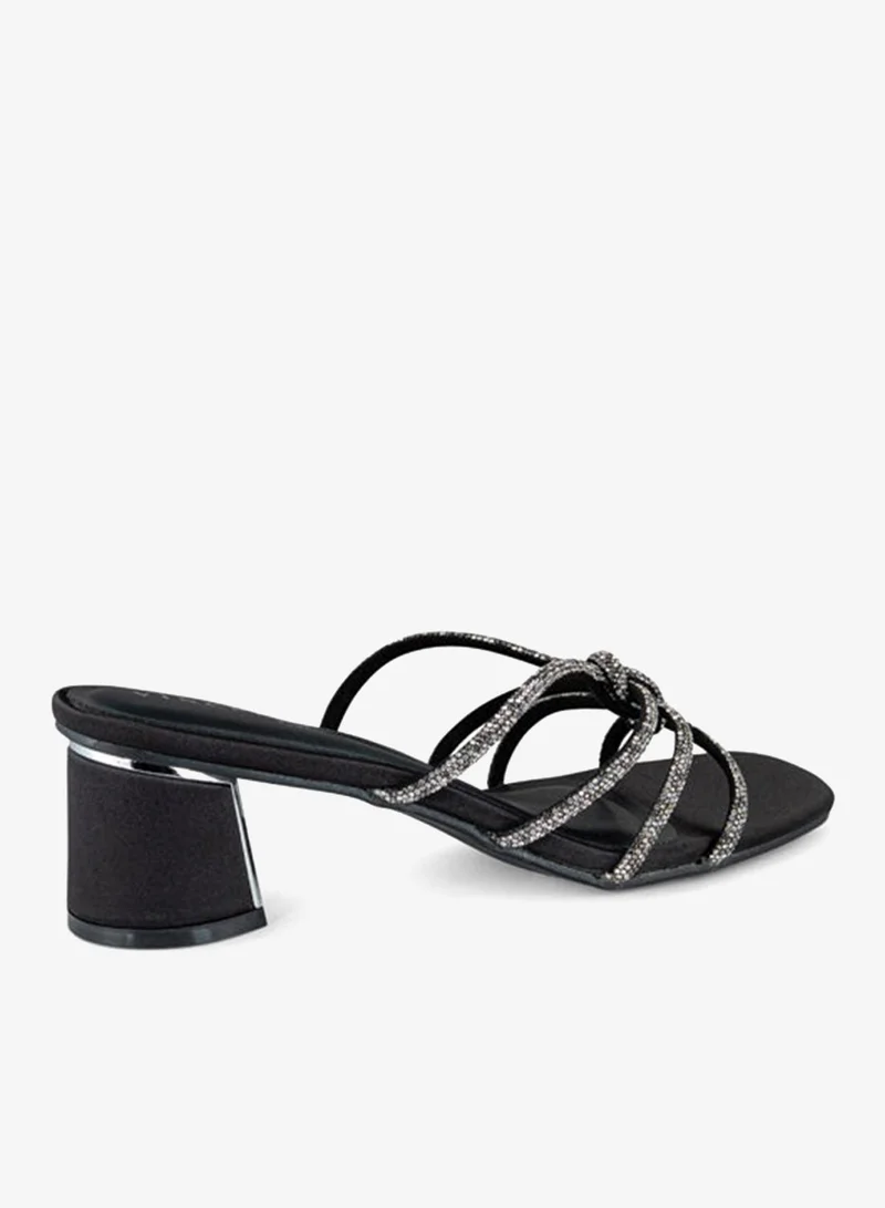 Women Multi Strap Mid Heel Sandals