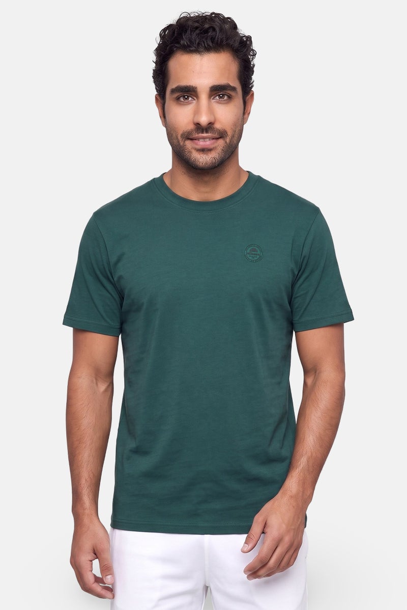 Ellesse Men Sportwear Fit Short Sleeve Training T-Shirt, Dark Green - Image 1