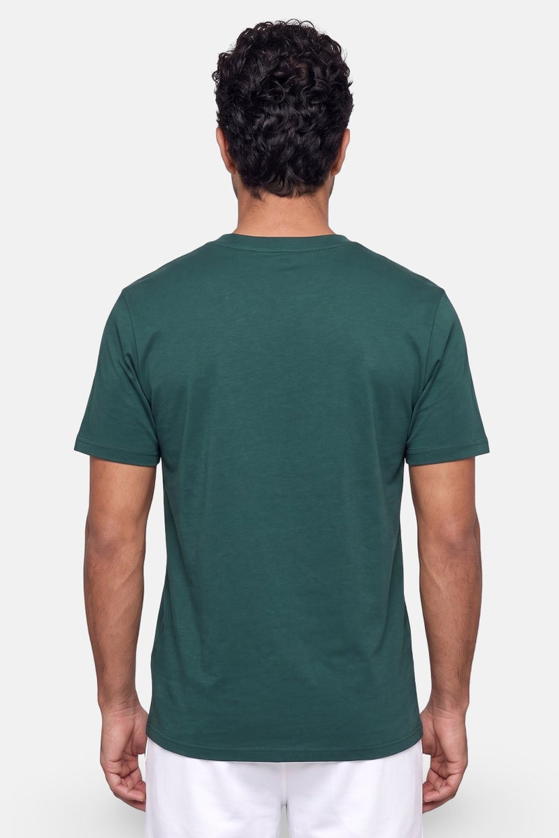 Ellesse Men Sportwear Fit Short Sleeve Training T-Shirt, Dark Green - Image 4