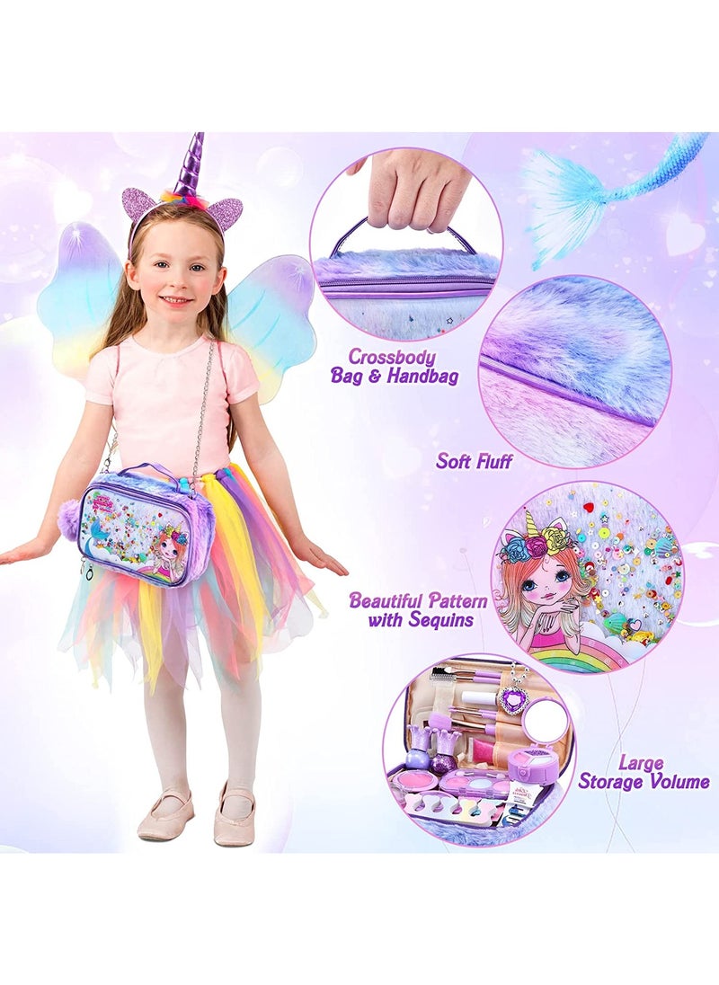 zyra toys - Kids Real Washable Makeup Set, for Little Girl Princess Toddler Makeup for Kid Eid Birthday Gifts - Image 1