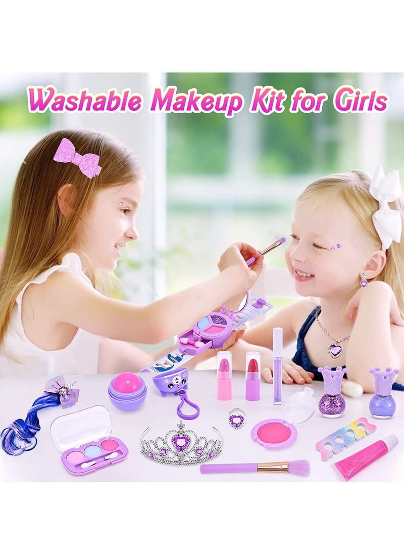 zyra toys - Kids Real Washable Makeup Set, for Little Girl Princess Toddler Makeup for Kid Eid Birthday Gifts - Image 1