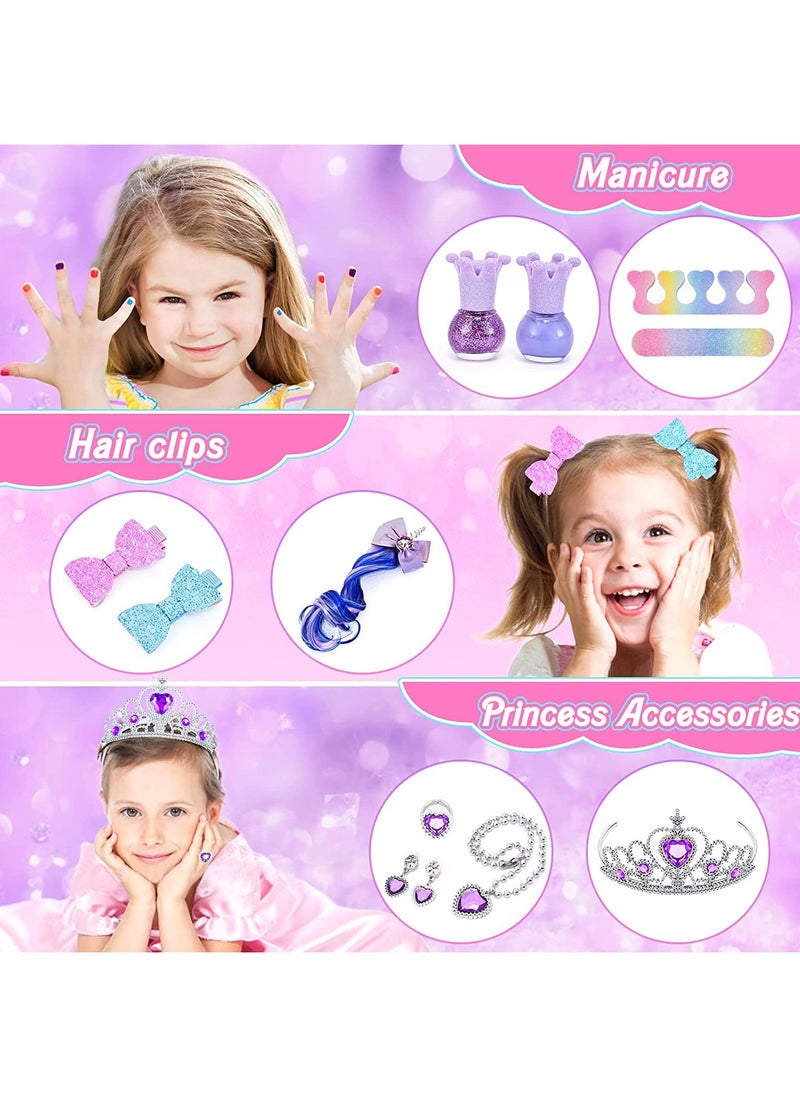 zyra toys - Kids Real Washable Makeup Set, for Little Girl Princess Toddler Makeup for Kid Eid Birthday Gifts - Image 1
