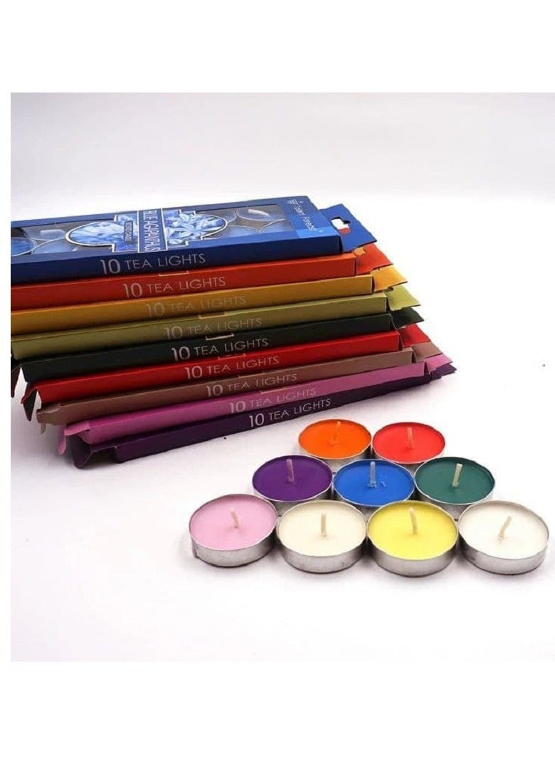 Small Cylindrical Scented Candles (Pack of 10) - Multicolor - Image 3