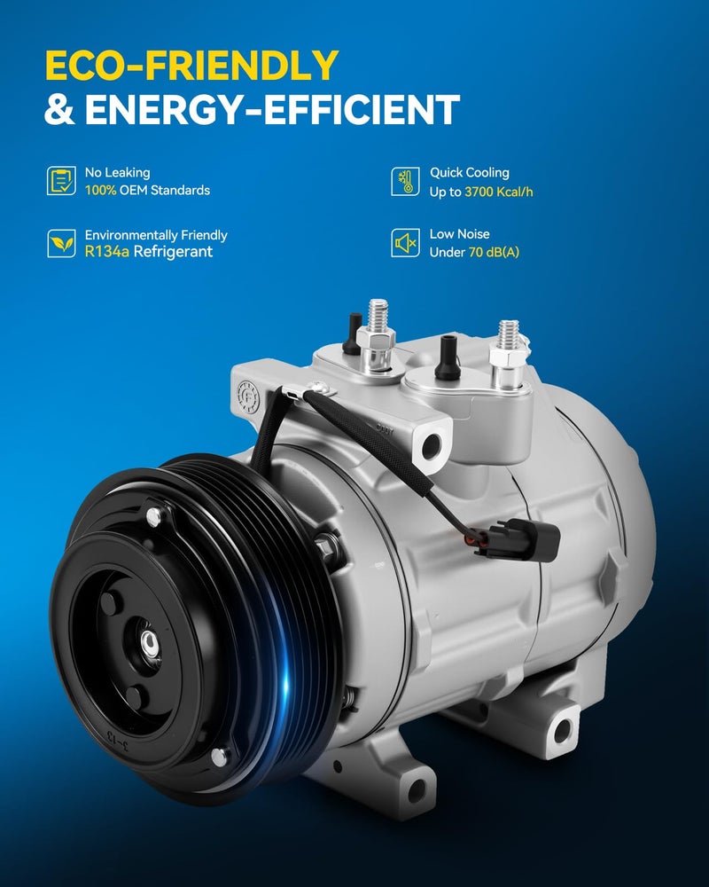 PHILTOP 68189 AC Compressor for Explorer 2006 2007 2008 2009 2010, Mountaineer 2006 2007 2008 2009 2010, 9L2Z19703B Air Conditioning Compressor - Image 3