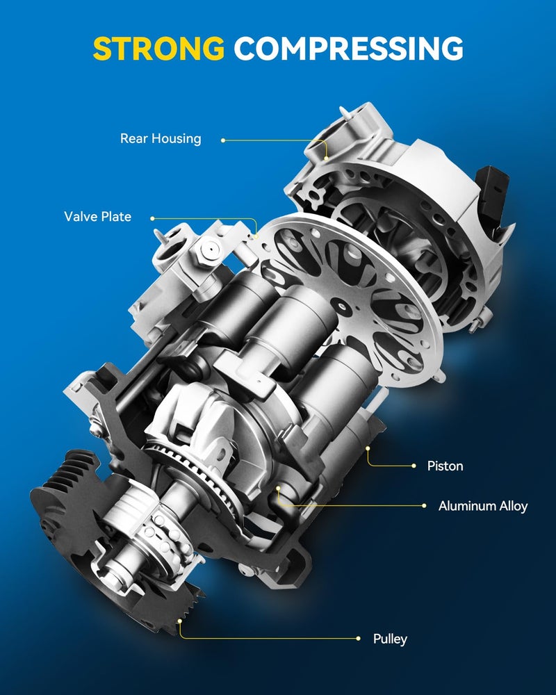 PHILTOP 68189 AC Compressor for Explorer 2006 2007 2008 2009 2010, Mountaineer 2006 2007 2008 2009 2010, 9L2Z19703B Air Conditioning Compressor - Image 4